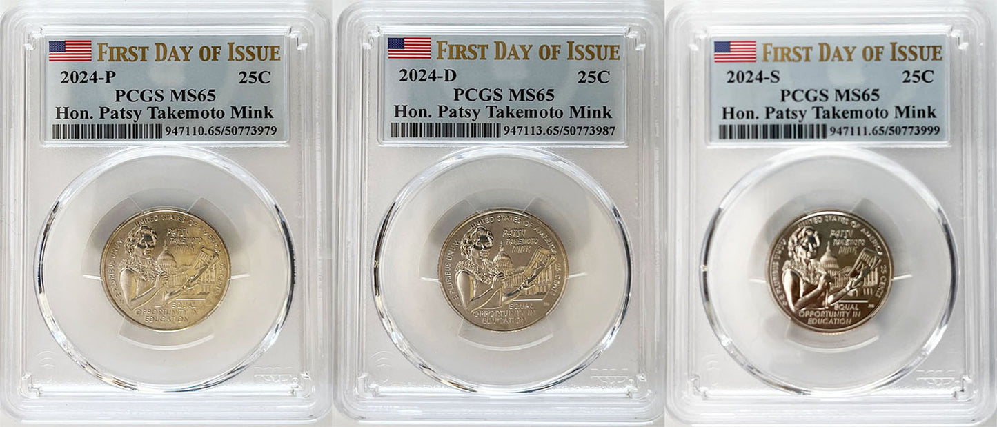 2024 PCGS BU Certified American Women Quarter Sets First Day of Issue Label