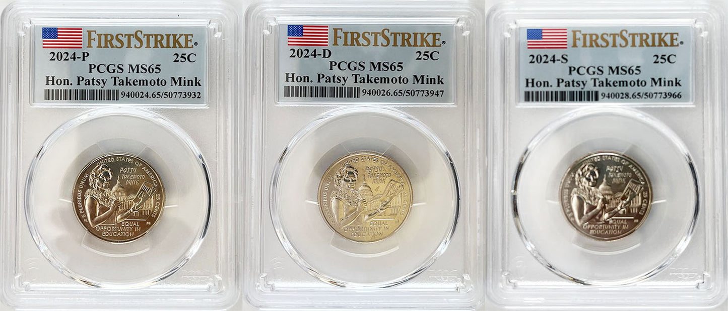 2024 PCGS BU Certified American Women Quarter Sets First Strike Label