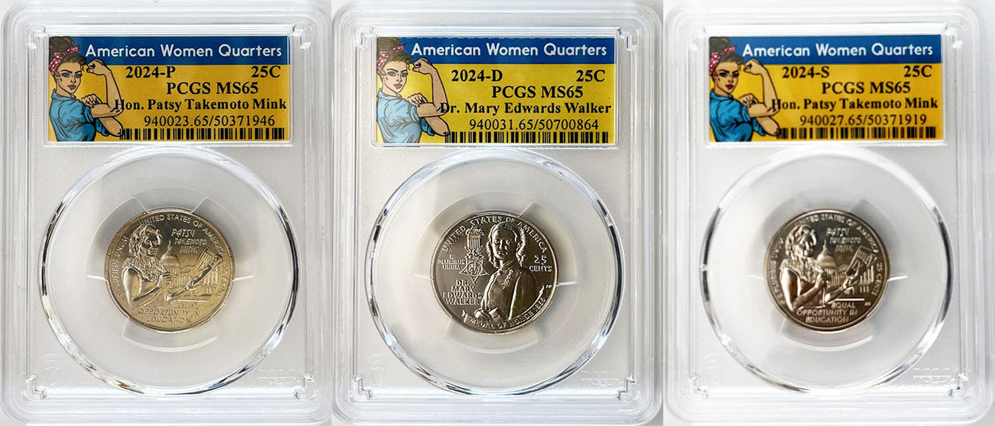 2024 PCGS BU Certified American Women Quarter Sets Rosie Label