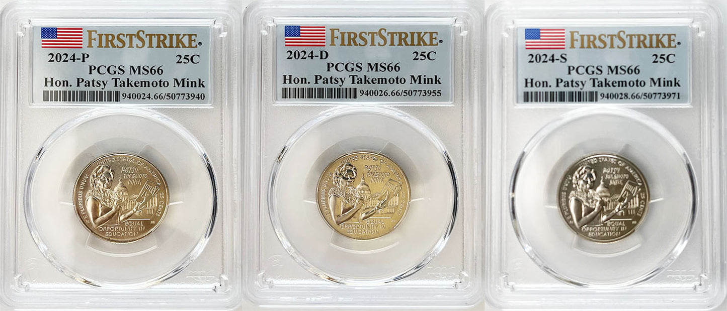 2024 PCGS BU Certified American Women Quarter Sets First Strike Label