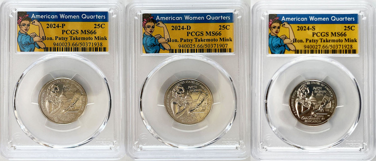 2024 PCGS BU Certified American Women Quarter Sets Rosie Label