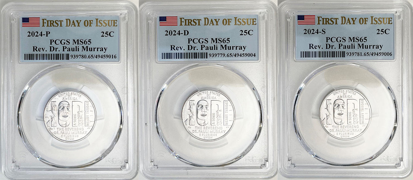 2024 PCGS BU Certified American Women Quarter Sets First Day of Issue Label