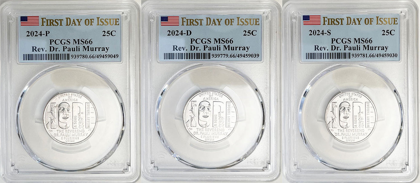 2024 PCGS BU Certified American Women Quarter Sets First Day of Issue Label