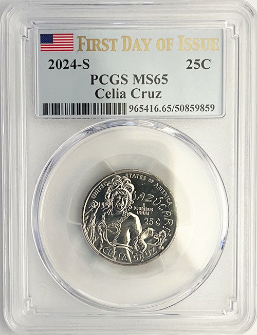 2024 PCGS Certified American Women Quarter Celia Cruz First Day of Issue Label