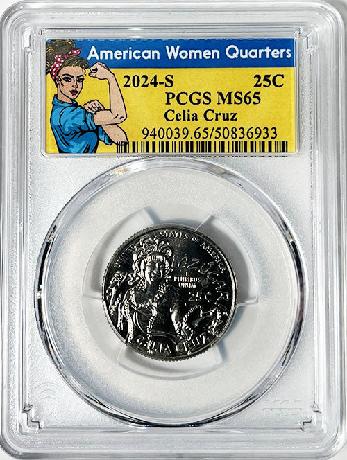 2024 PCGS Certified American Women Quarter Celia Cruz Rosie Label