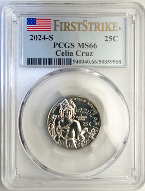 2024 PCGS Certified American Women Quarter Celia Cruz First Strike Label