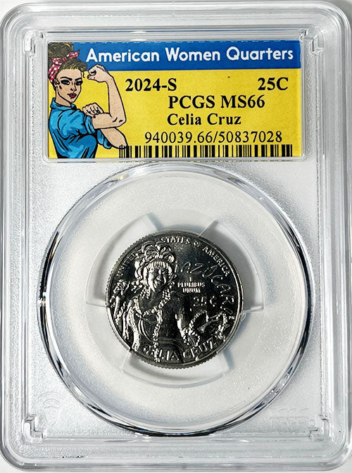 2024 PCGS Certified American Women Quarter Celia Cruz Rosie Label