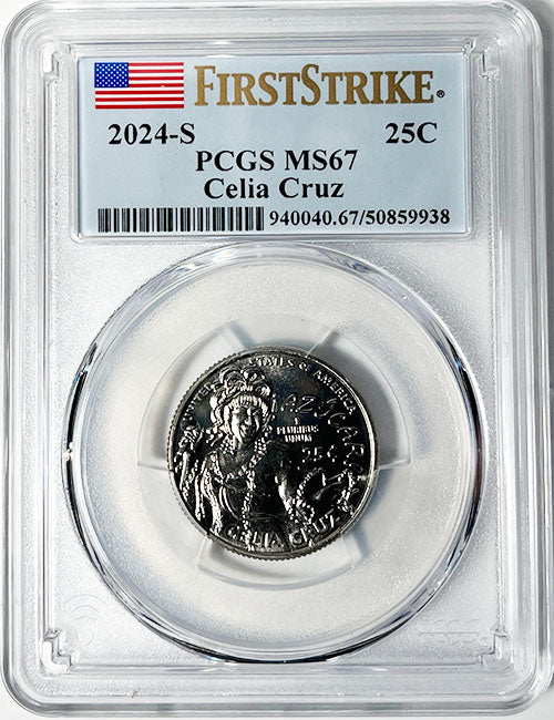 2024 PCGS Certified American Women Quarter Celia Cruz First Strike Label