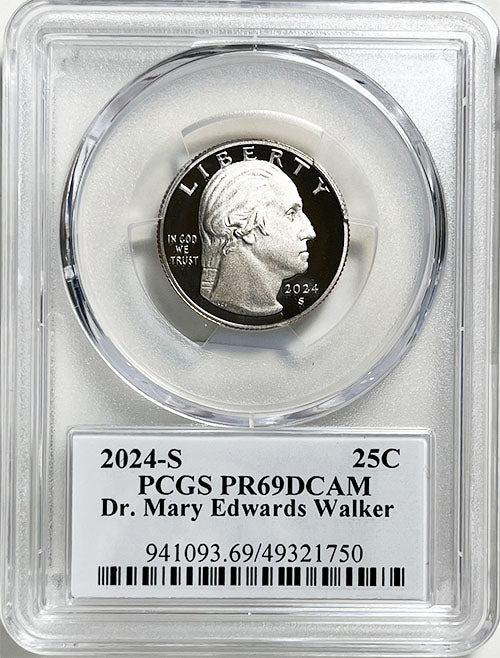 2024 PCGS Certified American Women Quarter Dr. Mary Edwards Walker with Stephanie Sabin Label