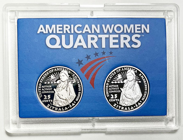 2022 - 25 S Clad and Silver Proof American Women Quarters in 2 by 3 Frosty Case