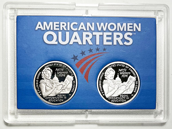 2022 - 25 S Clad and Silver Proof American Women Quarters in 2 by 3 Frosty Case