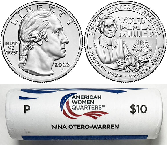 2022 - 25 American Women Quarter P Mint Wrapped Rolls