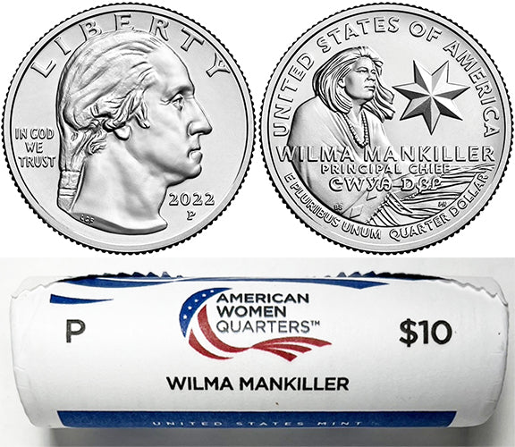 2022 - 25 P Mint American Women Quarter United States Mint Wrapped Rolls