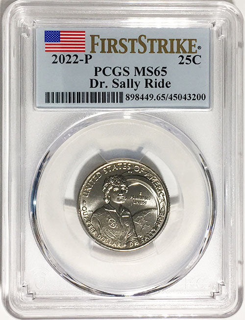 2022 PCGS Certified American Women Quarter Dr. Sally Ride First Strike Label