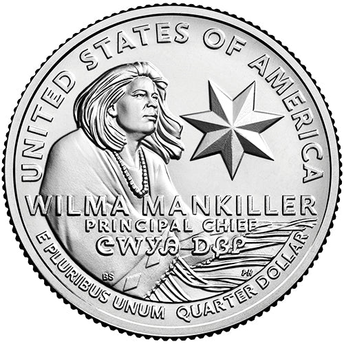 2022 PCGS Certified American Women Quarters Wilma Mankiller with Stephanie Sabin Label