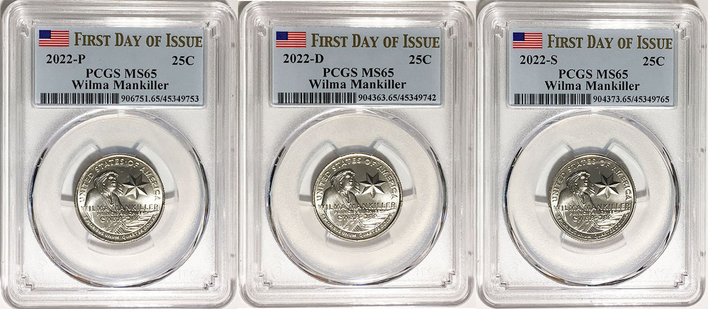 2022 PCGS BU Certified American Women Quarter Sets First Day of Issue Label