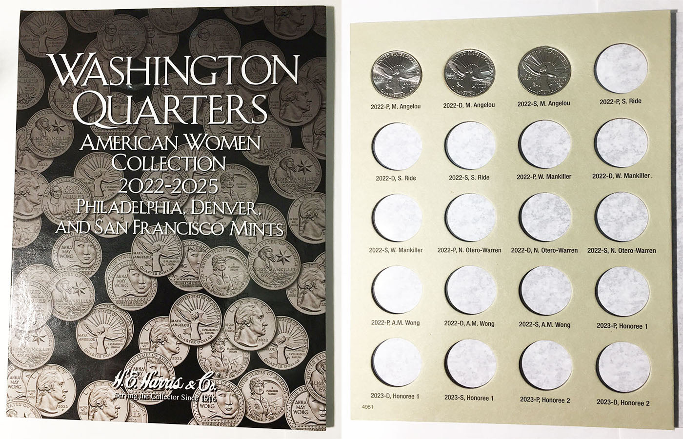 2022 - 25 Coin Folders and Albums with Quarters