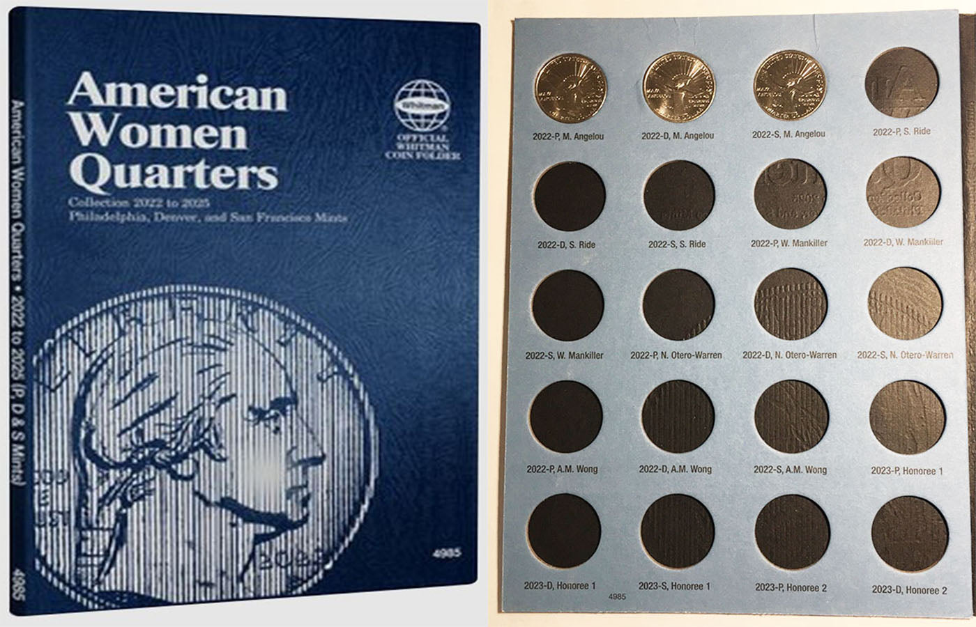 2022 - 25 Coin Folders and Albums with Quarters