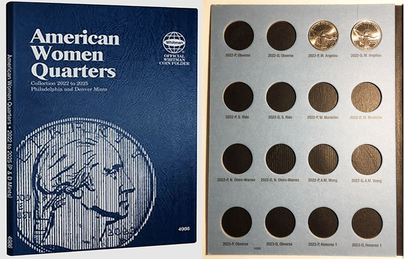 2022 - 25 Coin Folders and Albums with Quarters