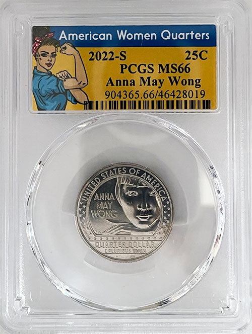 2022 PCGS Certified American Women Quarter Anna May Wong Rosie Label