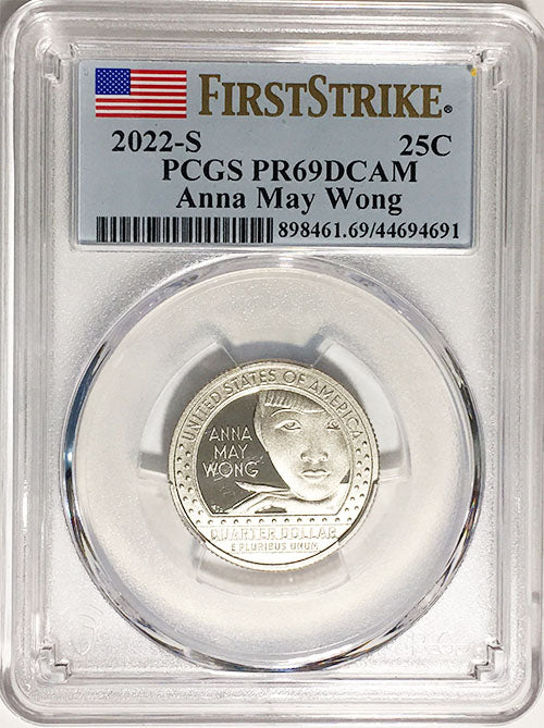 2022 PCGS Certified American Women Quarters Anna May Wong First Strike Label