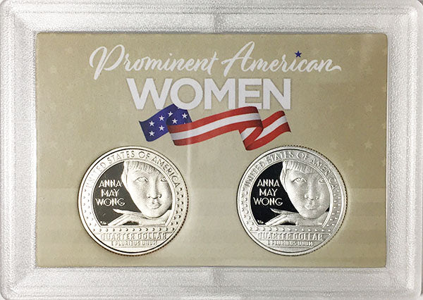 2022 - 25 S Clad and Silver Proof American Women Quarters in 2 by 3 Frosty Case