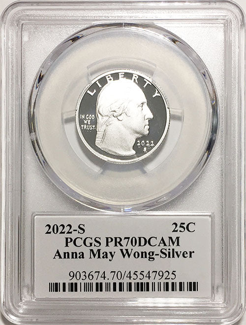 2022 PCGS Certified American Women Quarters Anna May Wong with Stephanie Sabin Label
