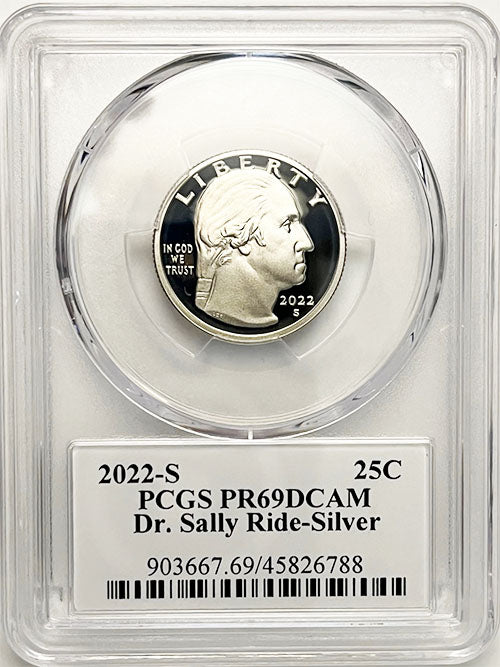 2022 PCGS Certified American Women Quarters Dr. Sally Ride with Stephanie Sabin Label