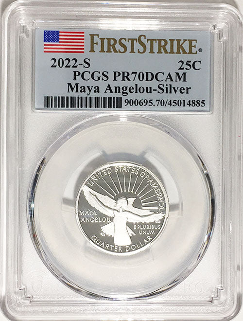 2022 PCGS Certified American Women Quarter Maya Angelou First Strike Label