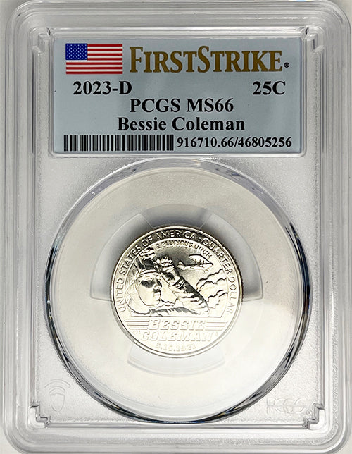 2023 PCGS Certified American Women Quarter Bessie Coleman First Strike Label