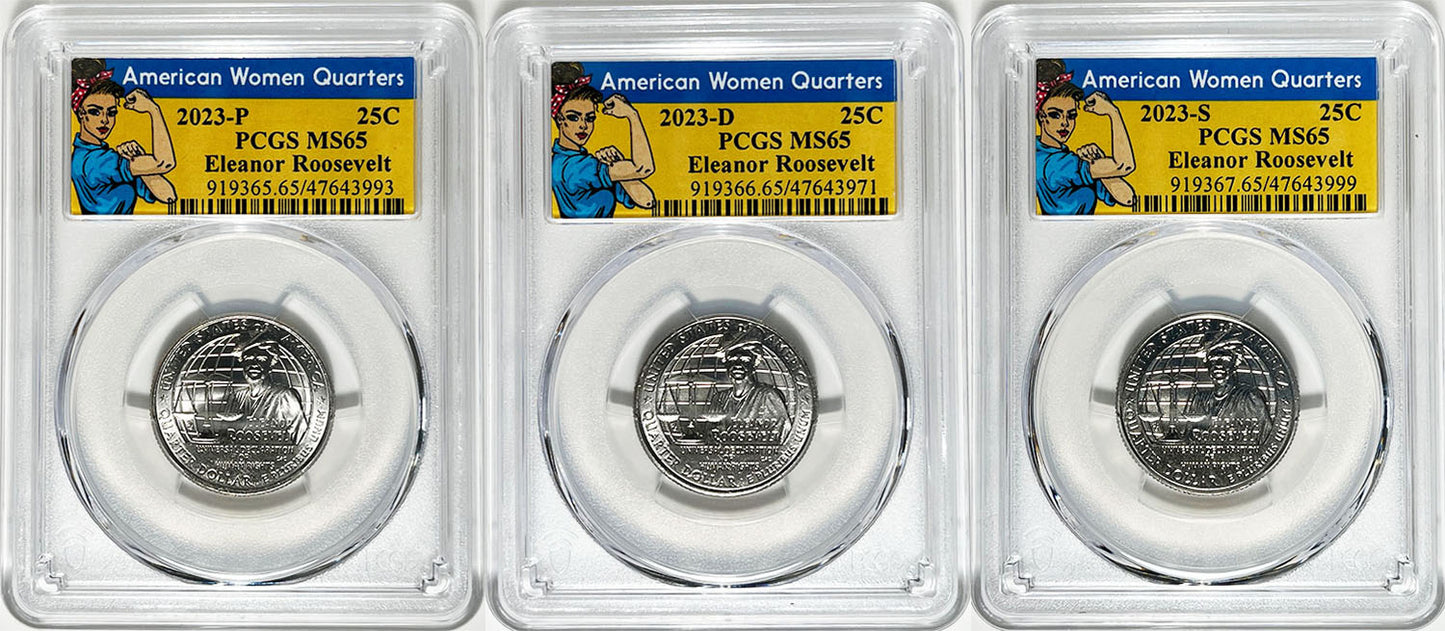 2023 PCGS BU Certified American Women Quarter Sets Rosie Label