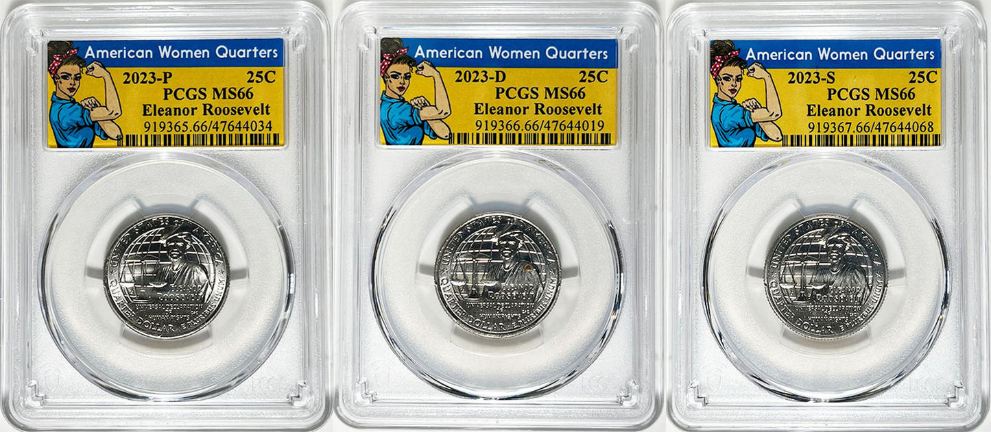 2023 PCGS BU Certified American Women Quarter Sets Rosie Label