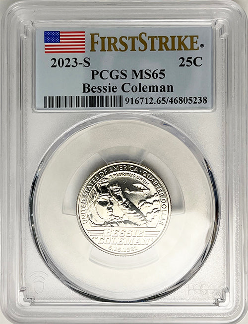 2023 PCGS Certified American Women Quarter Bessie Coleman First Strike Label