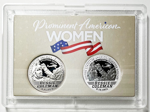 2022 - 25 S Clad and Silver Proof American Women Quarters in 2 by 3 Frosty Case