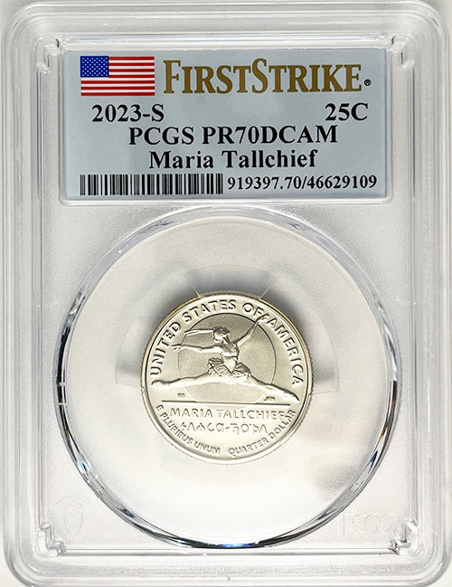 2023 PCGS Certified American Women Quarter Maria Tallchief First Strike Label
