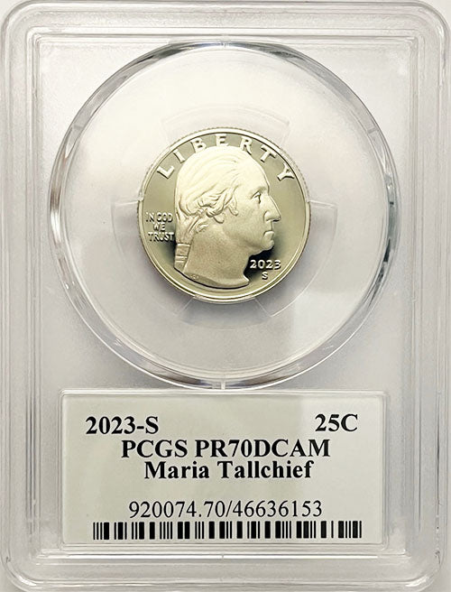 2023 PCGS Certified American Women Quarter Maria Tallchief with Stephanie Sabin Label
